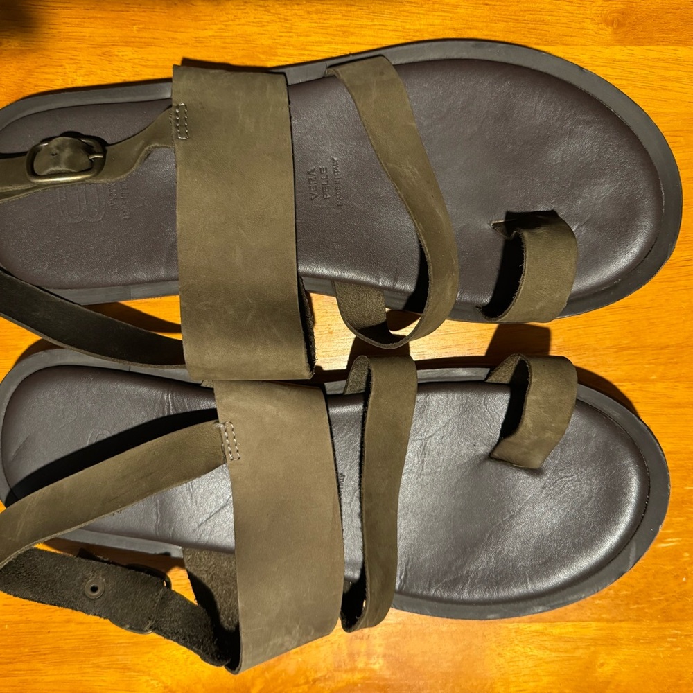 Men’s Khaki Toe Loop Strappy Sandals